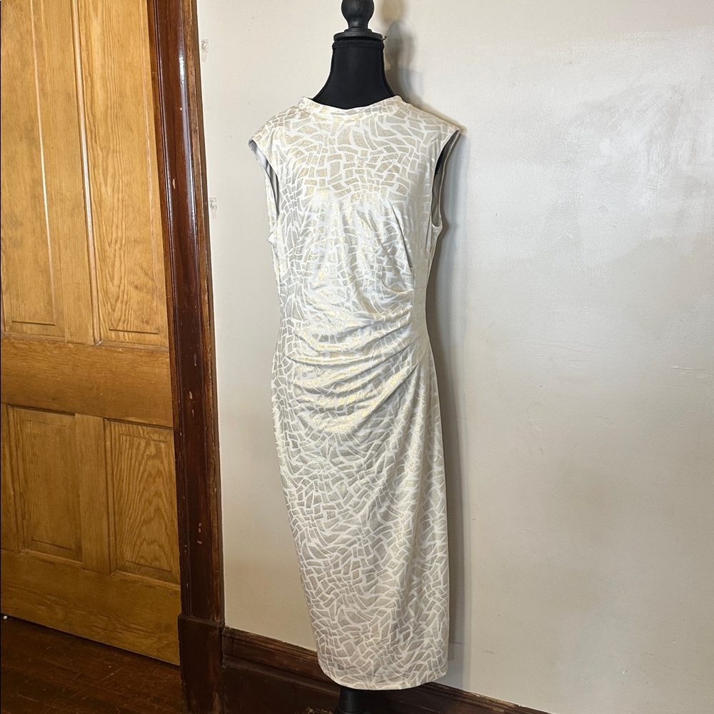Anne Klein White Textured Dress